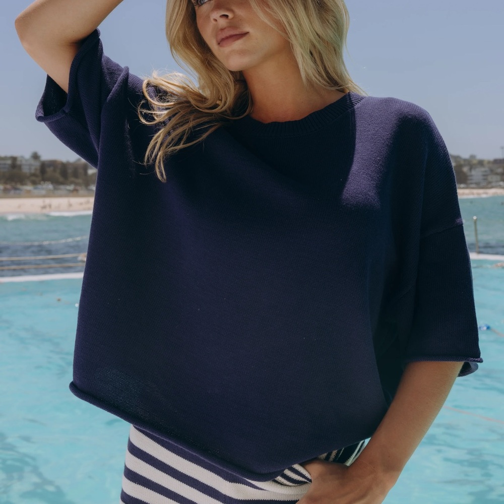 Daily Drills Beach Knit Cropped Sleeve